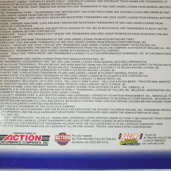 Nascar Limited Edition 1995 Rick Carelli #6 Racing Action Platinum Series - Picture 4 of 4